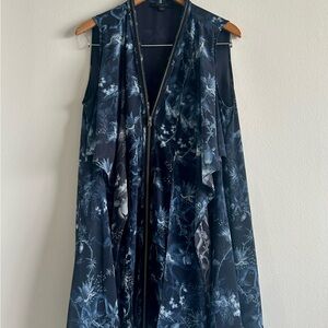 All Saints Blue Jayda Zipper Dress size L